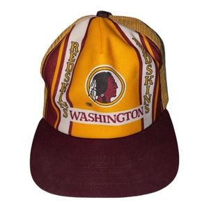 Vintage 80’s New Era Pro Design Washington Redskins Graphic Snapback Hat Sm-Med